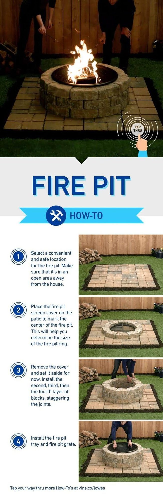 Stacked Stone Fire Pit