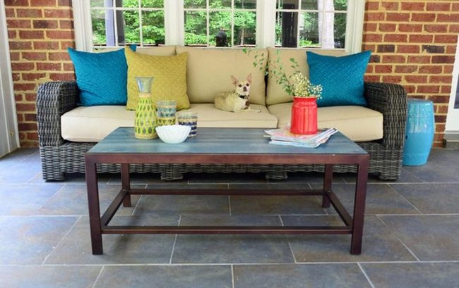 Brick Patio With Wicker Comfort