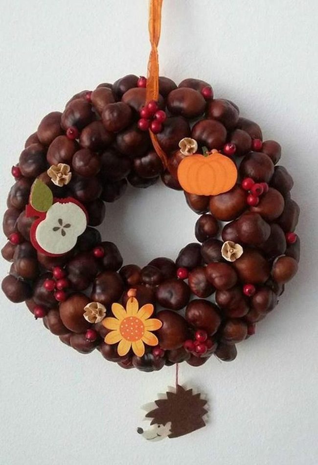 Brown Chestnuts With Red Berry Pops