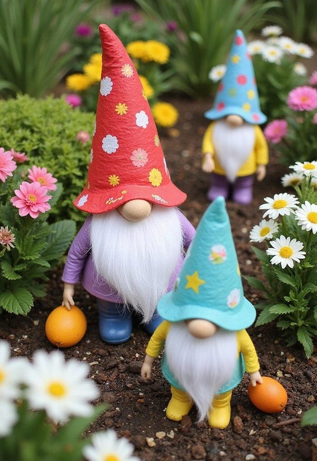 Foam Ball Backyard Gnomes Diy