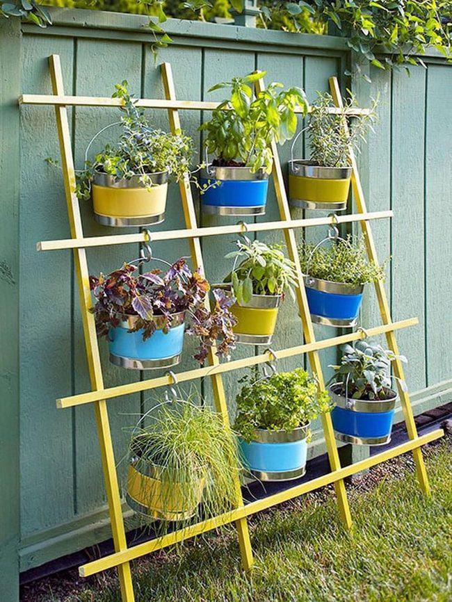 Bright Yellow Trellis Garden Tower