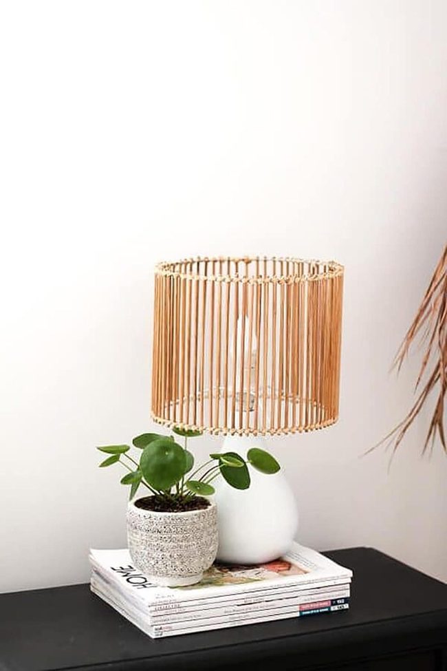 Natural Bamboo Light Fixture
