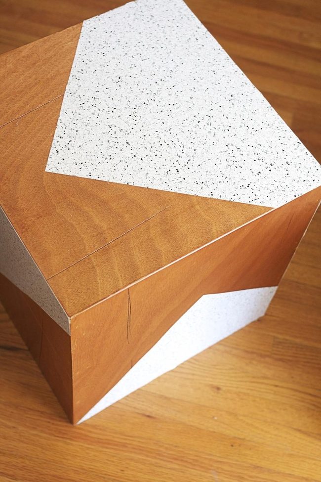 White Wood Speckled Geometry