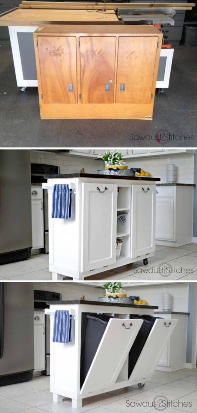 Pull-Out Island Drawers Organization