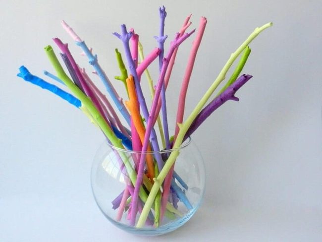 Painted Twigs Easter Centerpiece