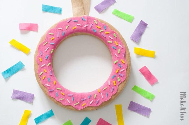 Pink Frosting Fabric Wreath