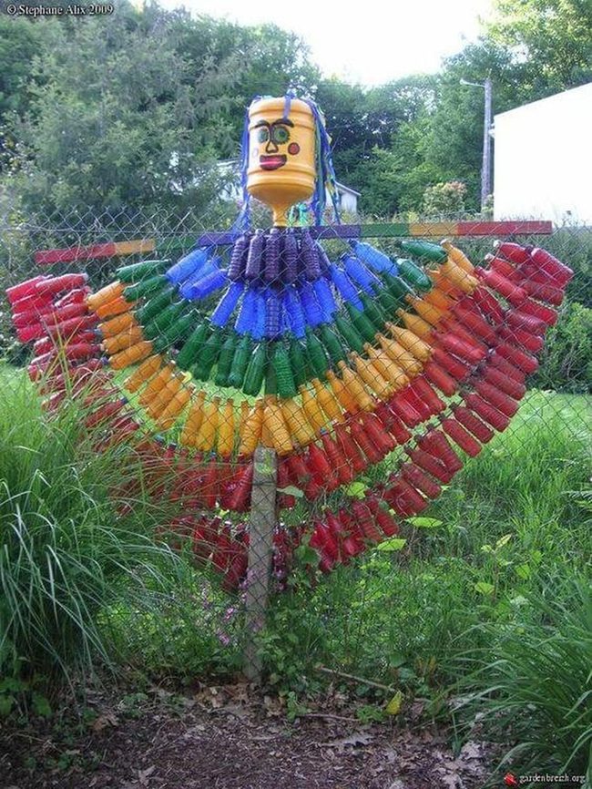 Colorful Bottles Garden Fence