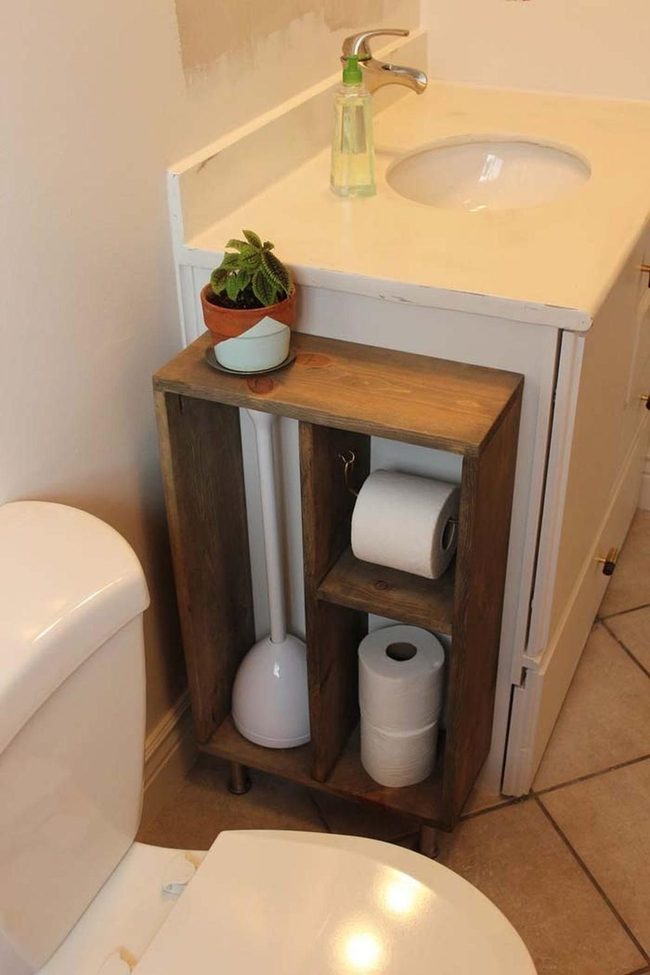 Toilet Paper Cabinet Space Saver