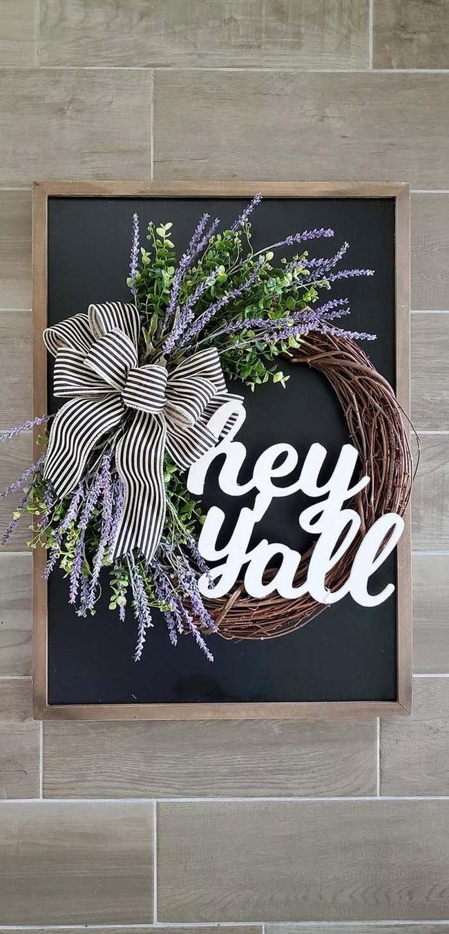 Purple And Green Scented Wreath