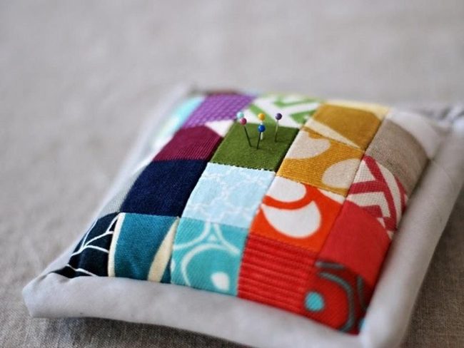 Multicolored Patchwork Quilted Pillows