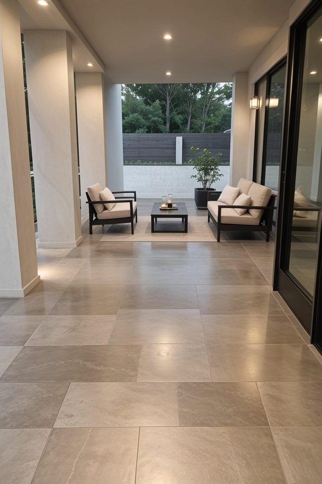 Concrete and Nature-Inspired Stone Stripes