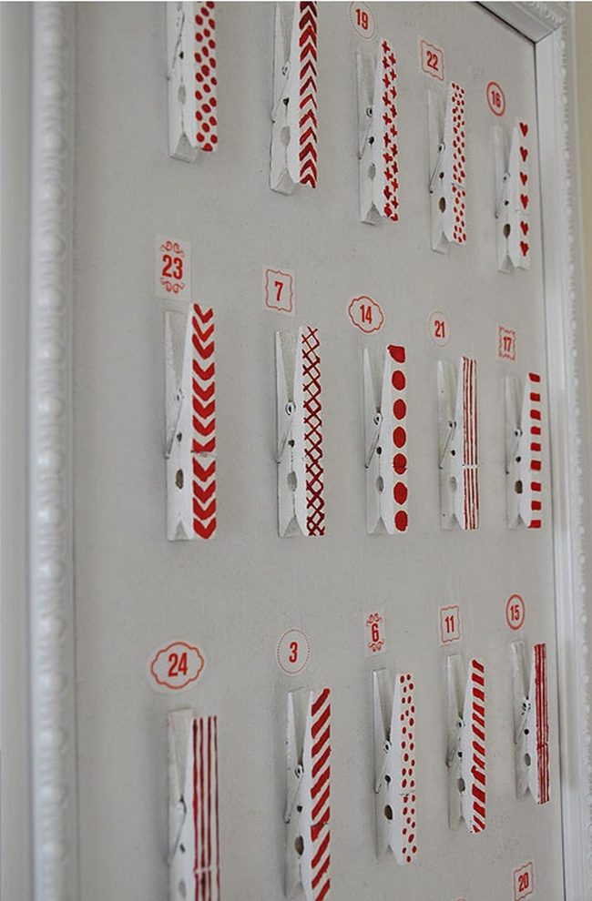 Red Clothespin Countdown Display