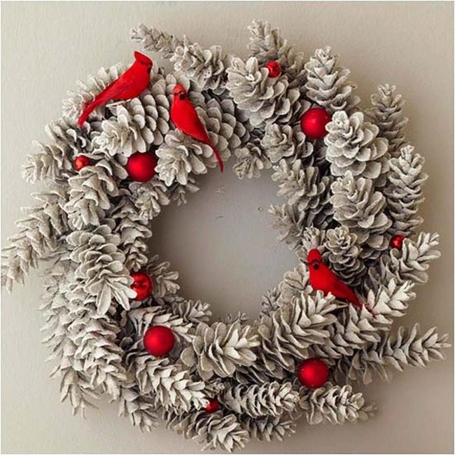 Colorful Pinecone Winter Welcome