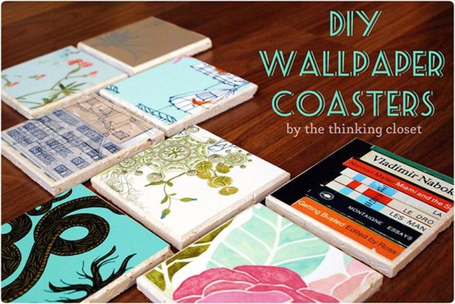 Wallpaper Pattern Coasters Diy