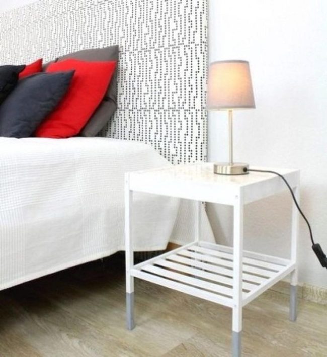 Black Line Patterned Headboard