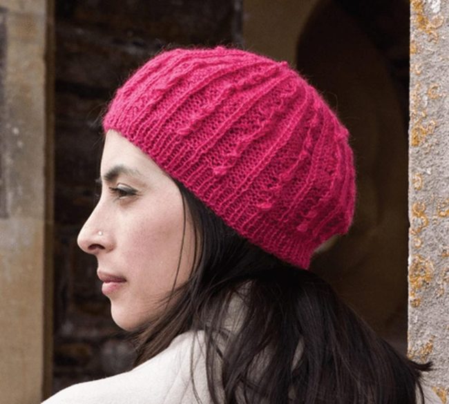 Pink Knit Against Stone