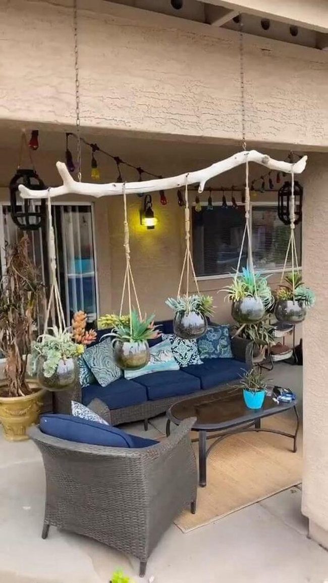 Hanging Gardens With Lantern Glow