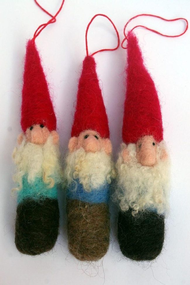 Pointy-Hatted Gnome Tree Ornaments