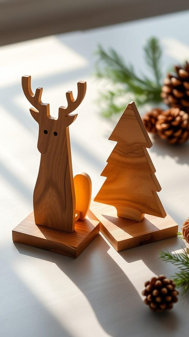 Handcrafted Wood Stocking Stands