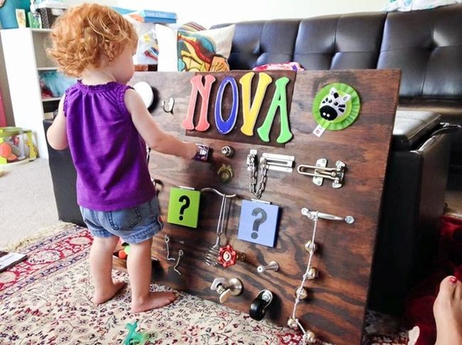 Wooden Locks And Latches Board