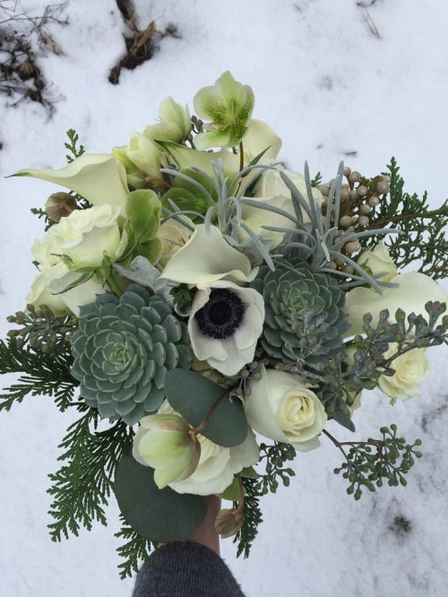 Green Succulent Wedding Pins