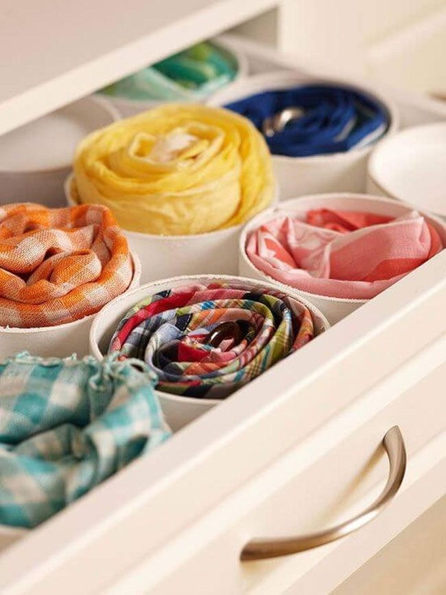Colorful Scarves Rainbow Drawer