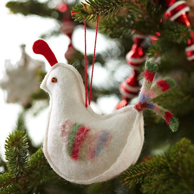 Handmade White Chicken Red Comb