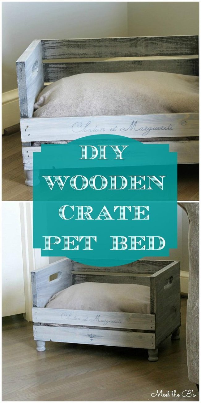 Wooden Crates Pet Bed