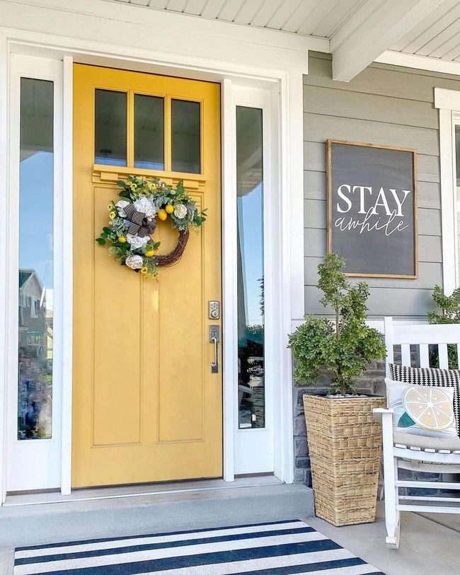 Mustard Door Harvest Welcome