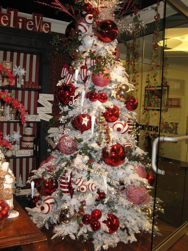 Red And Gold Ornaments With Inspirational Messages