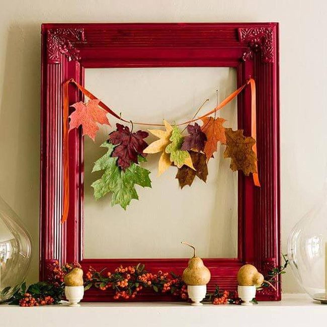 Autumn Leaves Frame Elegance