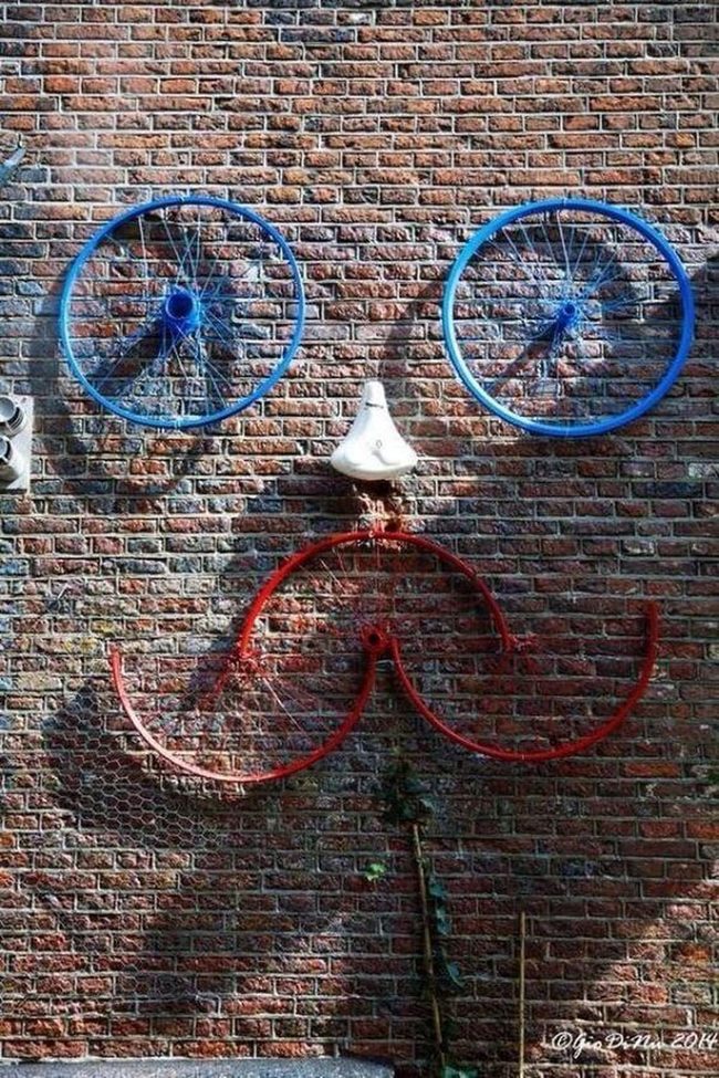 Colorful Wheels Garden Statement