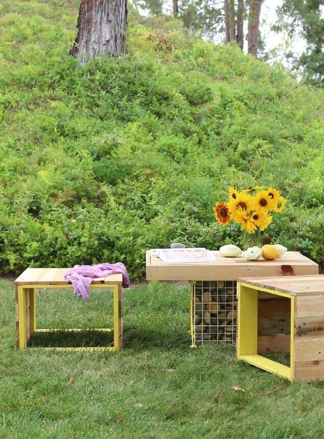 Recycled Wood Pallet Gathering Table