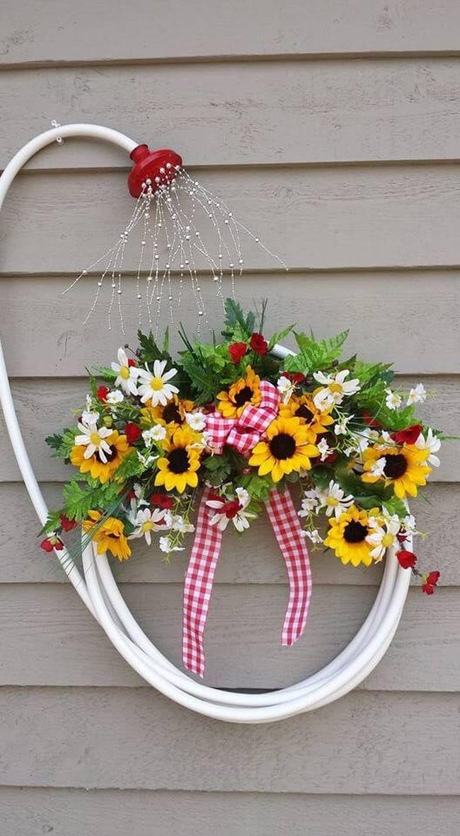 Sunflowers With Salvaged Showerhead