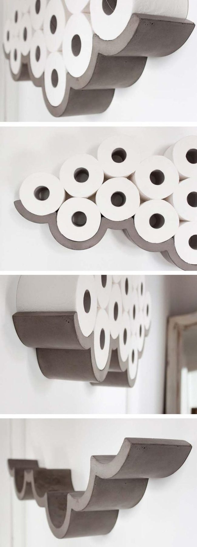 Circular White Toilet Paper Display