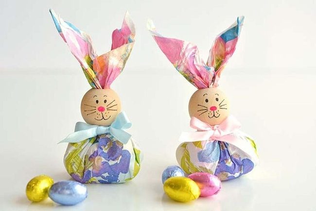 Napkin Bunnies Stuffed With Treats