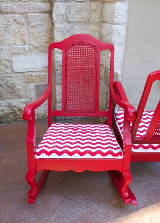 Painted Rocking Chairs Pop Color