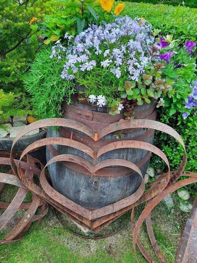 Copper Heart Rings For Gardens