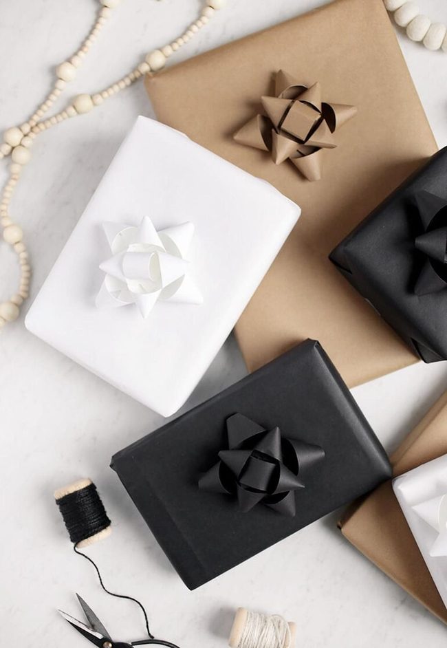 Black White Brown Gift Wrap