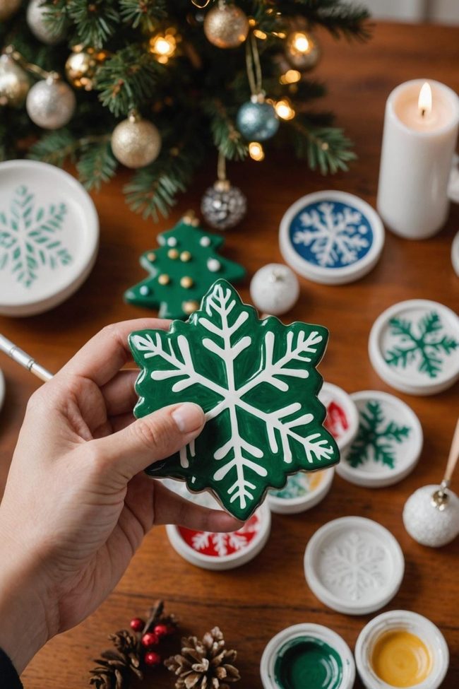 Hand-Painted Ceramic Christmas Ornaments