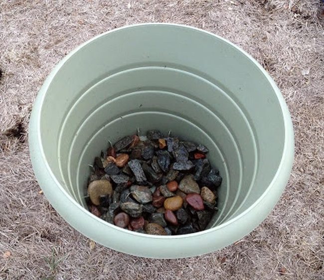 Green Bucket Earth-Toned Stones