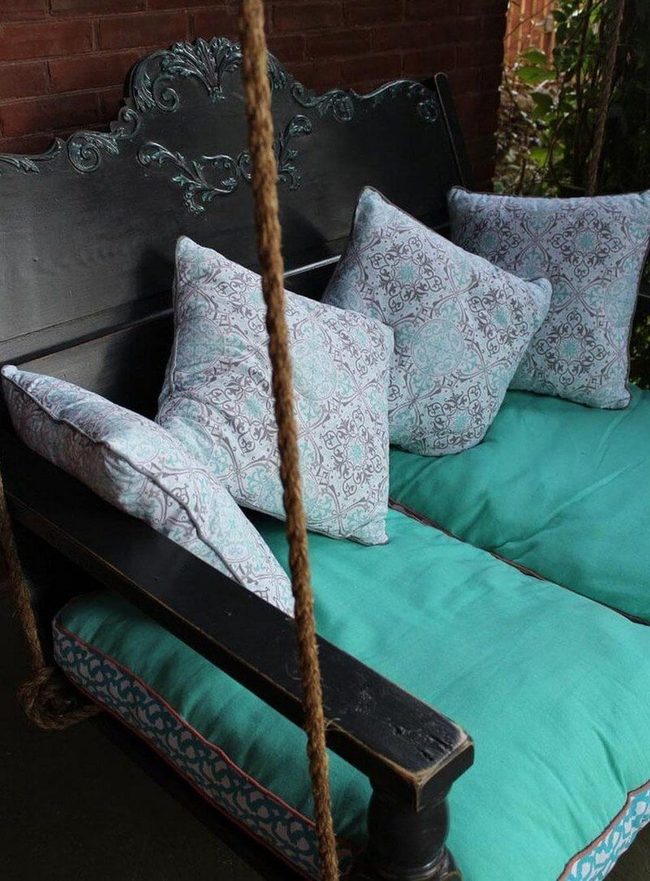 Vintage Bed Frame Porch Swing
