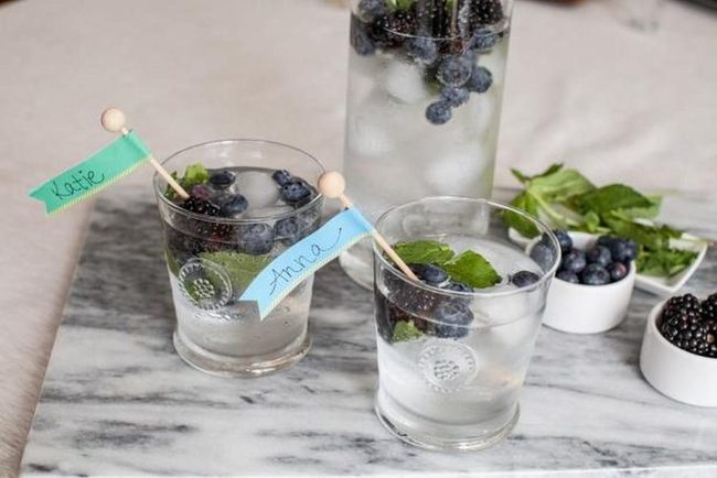 Berries Floating In Crystal Water