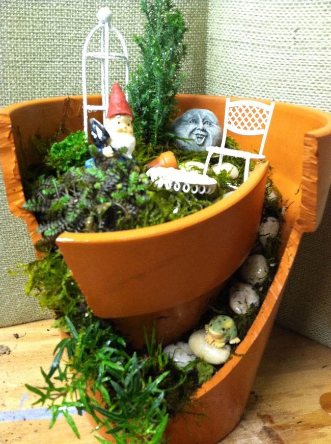 Broken Pot Gnome Garden