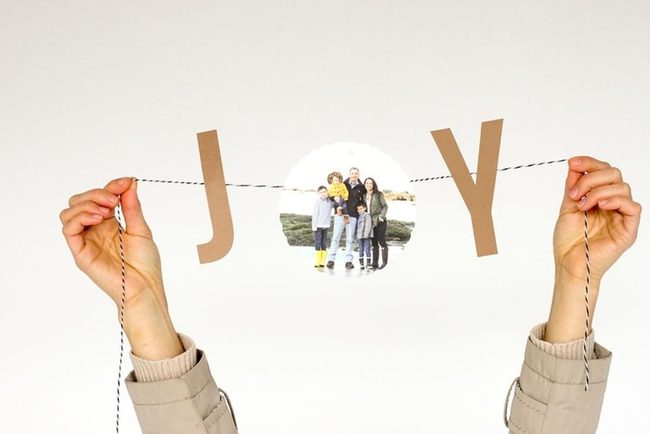 Cardboard Letters Frame Family Circle