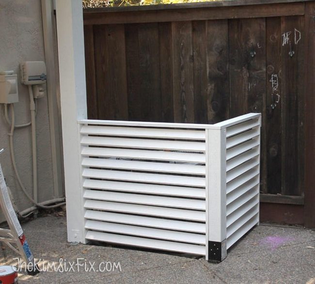 White Slat Box Neutral Garden
