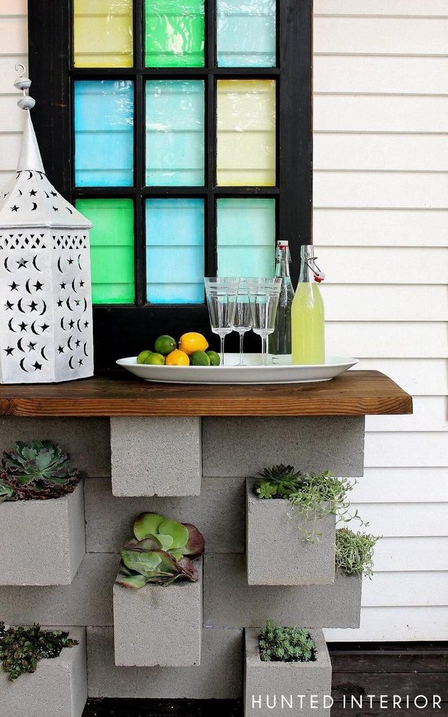 Weather-Resistant Wood Drink Station