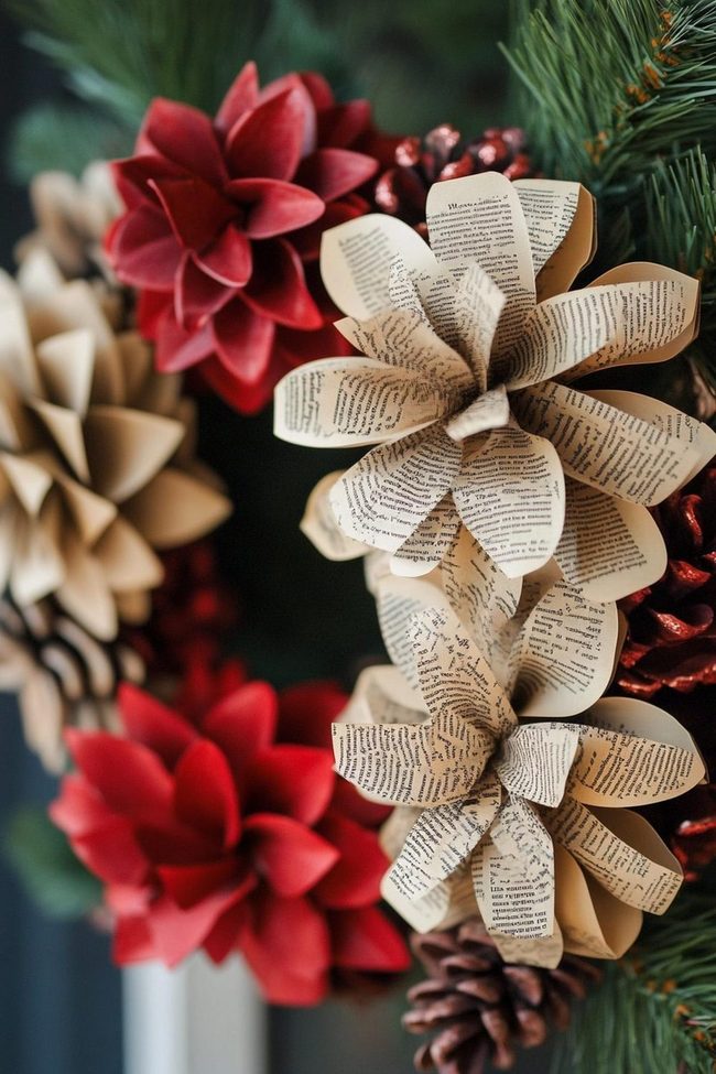Torn Pages Literary Wreath