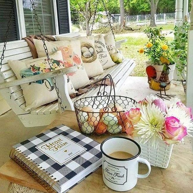Pastel Porch Swing Easter Display