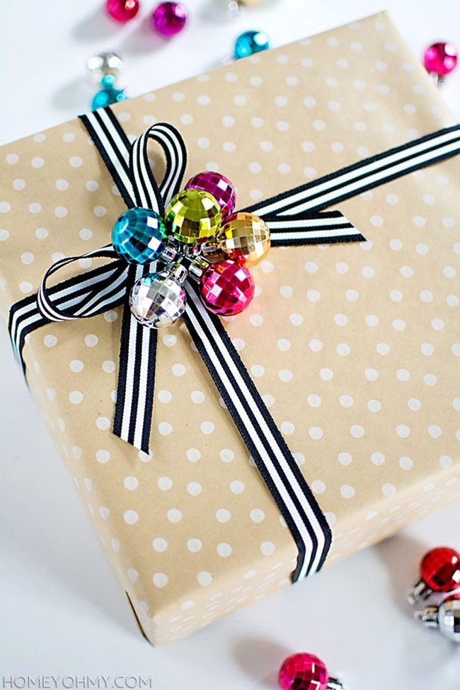 Polka Dot Gift With Disco Balls